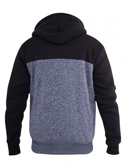 D555 Allen Zip Through Hoody With Sherpa Lining - Felpe & felpe con cappuccio - Felpe & Felpe con Cappuccio Uomo Taglie Forti
