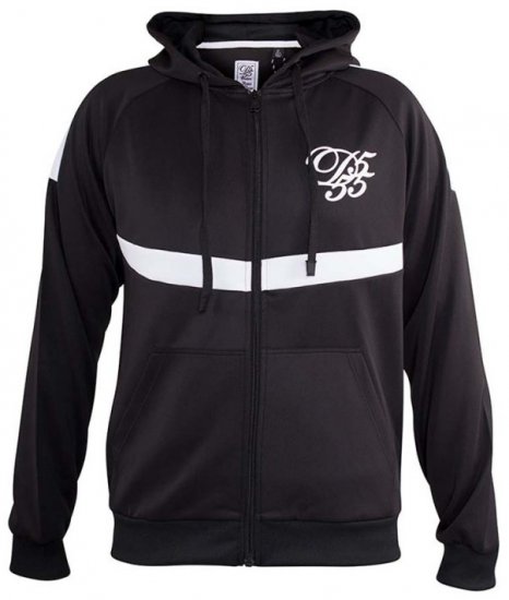 D555 Bristol Couture Zip Through Hoody Black - Felpe & felpe con cappuccio - Felpe & Felpe con Cappuccio Uomo Taglie Forti