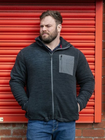 D555 Daly Quarter Zip Fleece Sweatshirt Nero/Grigio - Felpe & felpe con cappuccio - Felpe & Felpe con Cappuccio Uomo Taglie Forti