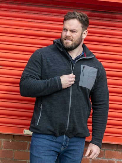 D555 Daly Quarter Zip Fleece Sweatshirt Nero/Grigio - Felpe & felpe con cappuccio - Felpe & Felpe con Cappuccio Uomo Taglie Forti