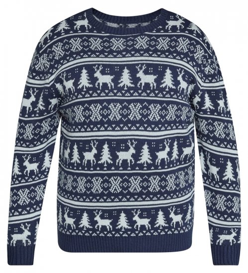 North Latitude 63144 Fjell Reindeer Knit Blu navy - Felpe & felpe con cappuccio - Felpe & Felpe con Cappuccio Uomo Taglie Forti