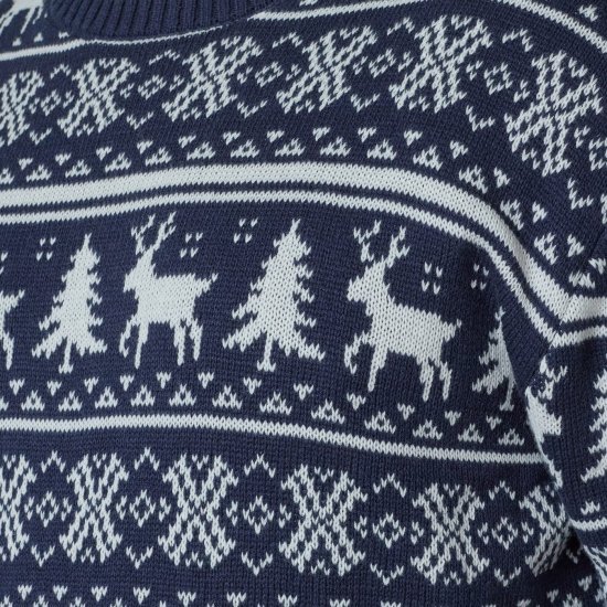 North Latitude 63144 Fjell Reindeer Knit Blu navy - Felpe & felpe con cappuccio - Felpe & Felpe con Cappuccio Uomo Taglie Forti