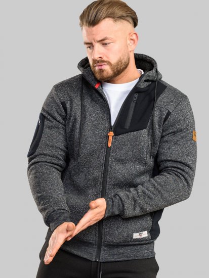 D555 Crofton Hoodie With Sherpa Lining - Felpe & felpe con cappuccio - Felpe & Felpe con Cappuccio Uomo Taglie Forti