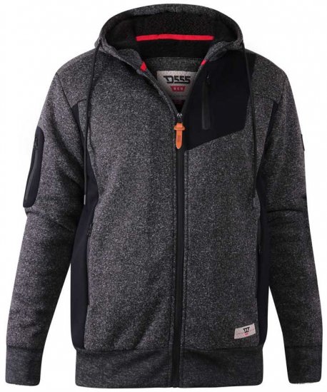 D555 Crofton Hoodie With Sherpa Lining - Felpe & felpe con cappuccio - Felpe & Felpe con Cappuccio Uomo Taglie Forti