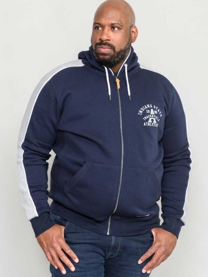 D555 Eaton Full Zip Hoodie Navy - Felpe & felpe con cappuccio - Felpe & Felpe con Cappuccio Uomo Taglie Forti