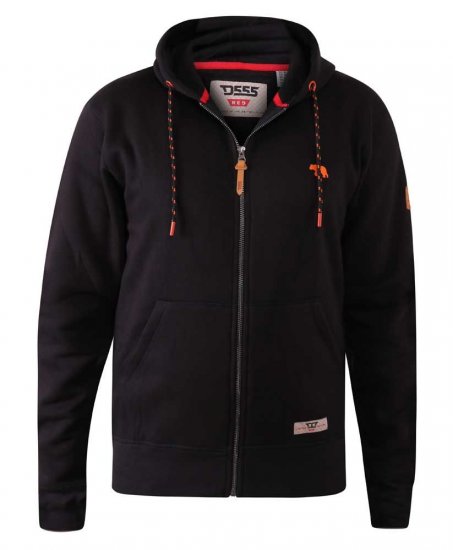 D555 Marble Full Zip Hoodie Black - Felpe & felpe con cappuccio - Felpe & Felpe con Cappuccio Uomo Taglie Forti