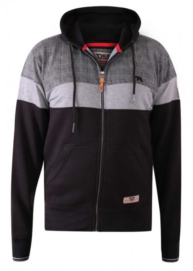 D555 Kipling Full Zip Hoodie Black - Felpe & felpe con cappuccio - Felpe & Felpe con Cappuccio Uomo Taglie Forti