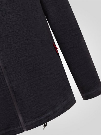 D555 Damien Micro Fleece Zip Through Hoody Nero/Grigio - Felpe & felpe con cappuccio - Felpe & Felpe con Cappuccio Uomo Taglie Forti