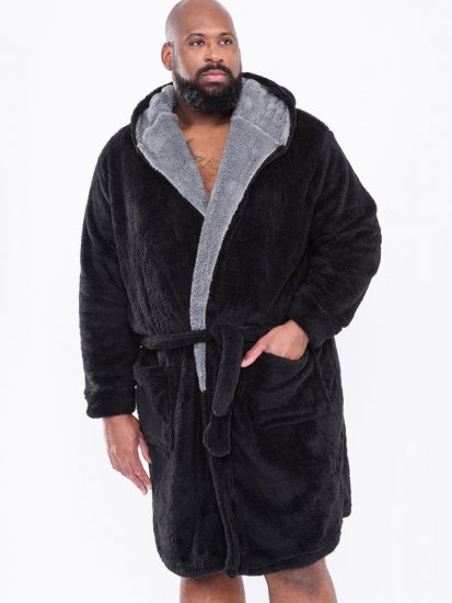 D555 Newquay Bathrobe Black - Intimo & Costumi da bagno - Intimo Taglie Forti Uomo