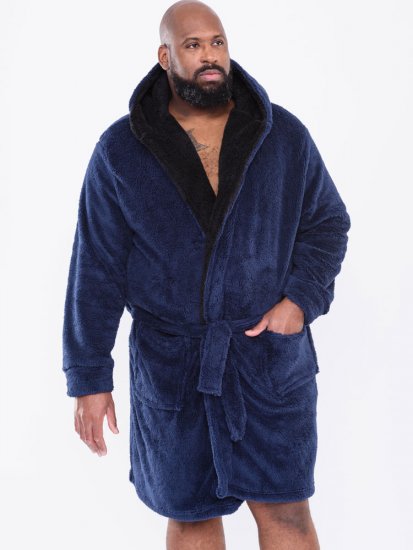 D555 Newquay Bathrobe Navy - Intimo & costumi da bagno - Intimo Taglie Forti Uomo