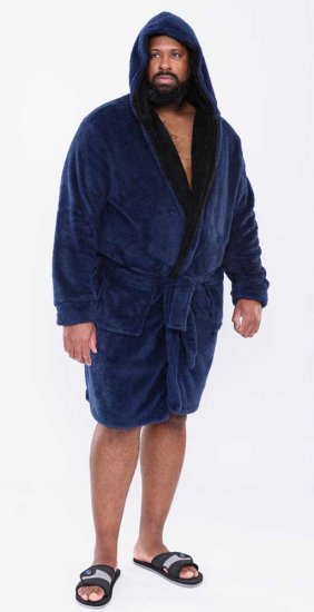 D555 Newquay Bathrobe Navy - Intimo & costumi da bagno - Intimo Taglie Forti Uomo