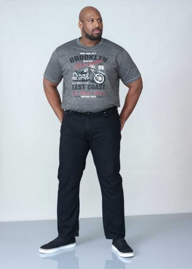 Duke Balfour Relaxed Comfort Fit Stretch Jeans With Elasticated Waist Black - Jeans & pantaloni - Jeans & Pantaloni Uomo Taglie Forti