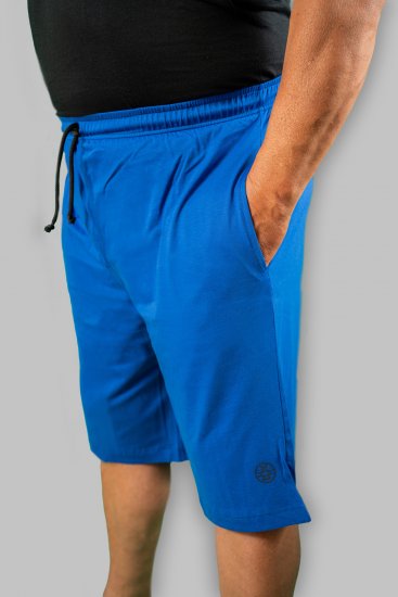 20 Nodi Short Leg Sports Pants in Combed Cotton Jersey Blue - Pantaloni & pantaloncini tuta - Pantaloni Tuta Uomo Taglie Forti