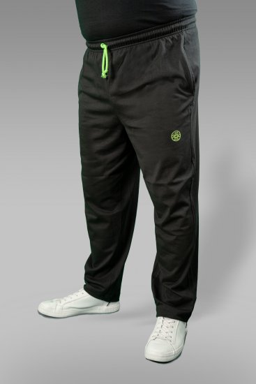 20 Nodi Long Leg Sports Pants in Combed Cotton Jersey Black - Pantaloni & pantaloncini tuta - Pantaloni Tuta Uomo Taglie Forti