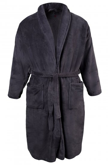 JP1880 Bathrobe with Spacious Patch Pockets Grey - Intimo & costumi da bagno - Intimo Taglie Forti Uomo