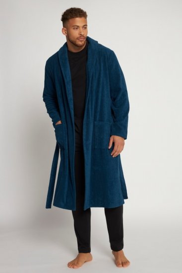 JP1880 Bathrobe Terry Navy - Accappatoi/asciugamani - Accappatoi Uomo Taglie Forti