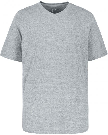 JP1880 702415 T-shirt con scollo a V Grigio melange - Magliette - Magliette Uomo Taglie Forti