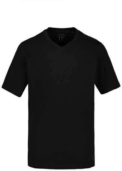 JP1880 702415 T-shirt con scollo a V Nero - Magliette - Magliette Uomo Taglie Forti