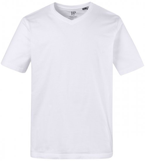 JP1880 702415 T-shirt con scollo a V Bianco - Magliette - Magliette Uomo Taglie Forti