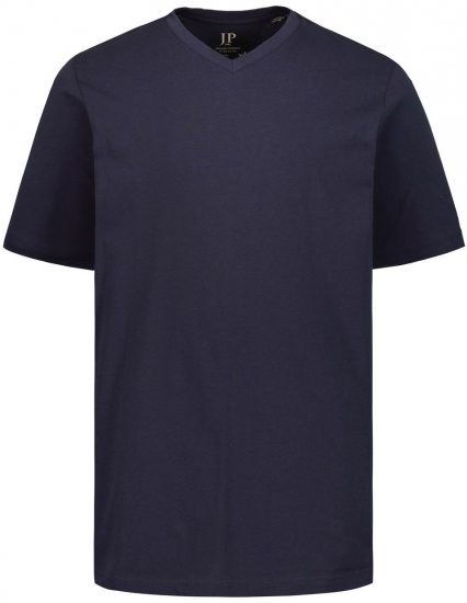 JP1880 702415 T-shirt con scollo a V Blu scuro - Magliette - Magliette Uomo Taglie Forti