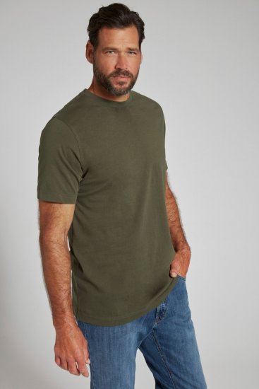 JP1880 702558 T-shirt con girocollo Oliva scuro - Magliette - Magliette Uomo Taglie Forti