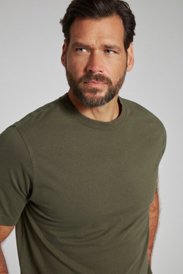 JP1880 702558 T-shirt con girocollo Oliva scuro - Magliette - Magliette Uomo Taglie Forti
