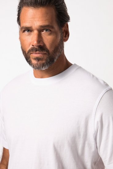 JP1880 702558 T-shirt con girocollo Bianco - Magliette - Magliette Uomo Taglie Forti