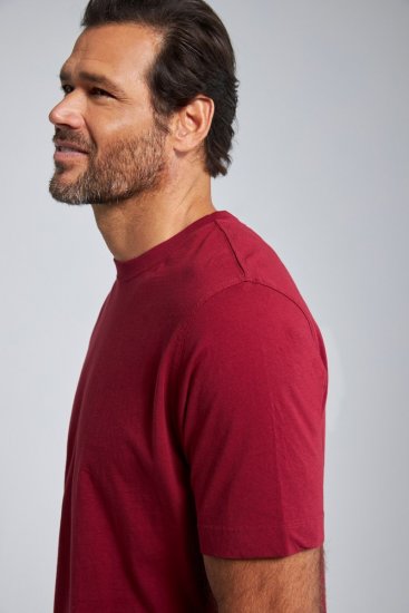 JP1880 702558 T-shirt con girocollo Rosso scuro - Magliette - Magliette Uomo Taglie Forti
