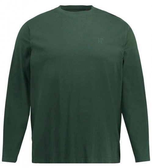 JP1880 Long Sleeve OEKO-TEX T-shirt Green - Magliette - Magliette Uomo Taglie Forti