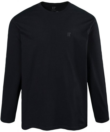 JP1880 702559 T-shirt a maniche lunghe Nero - Magliette - Magliette Uomo Taglie Forti