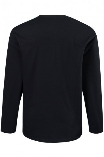 JP1880 702559 T-shirt a maniche lunghe Nero - Magliette - Magliette Uomo Taglie Forti