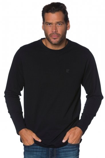 JP1880 702559 T-shirt a maniche lunghe Nero - Magliette - Magliette Uomo Taglie Forti
