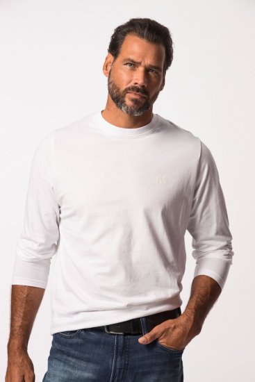 JP1880 702559 T-shirt a maniche lunghe Bianco - Magliette - Magliette Uomo Taglie Forti