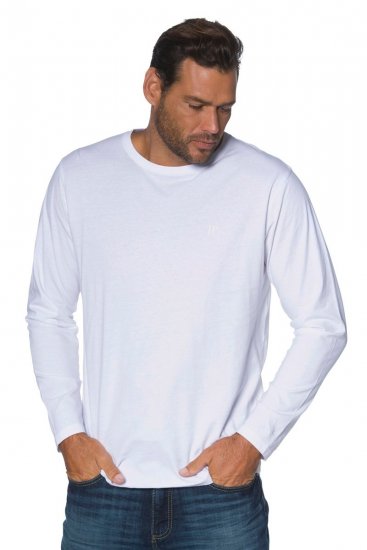 JP1880 702559 T-shirt a maniche lunghe Bianco - Magliette - Magliette Uomo Taglie Forti