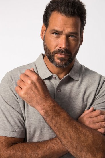 JP1880 702560 Polo Grigio melange - Polo - Polo Uomo Taglie Forti
