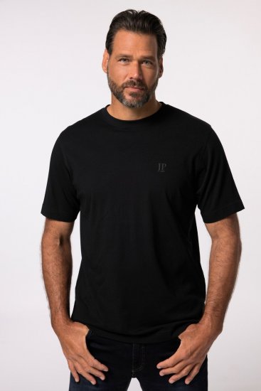 JP1880 702637 T-shirt con girocollo confezione da 2 Viola scuro/Nero - Magliette - Magliette Uomo Taglie Forti