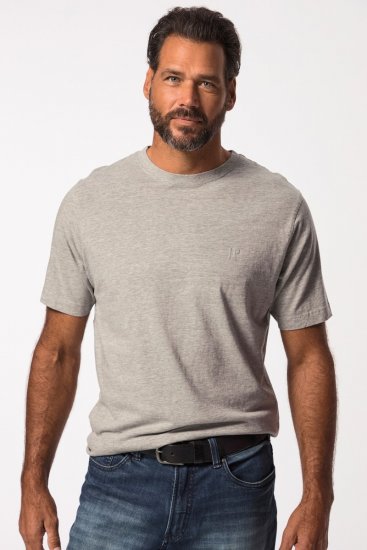 JP1880 702637 T-shirt con girocollo confezione da 2 Grigio melange - Magliette - Magliette Uomo Taglie Forti