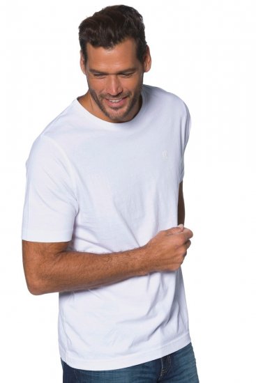 JP1880 702637 T-shirt con girocollo confezione da 2 Bianco - Magliette - Magliette Uomo Taglie Forti
