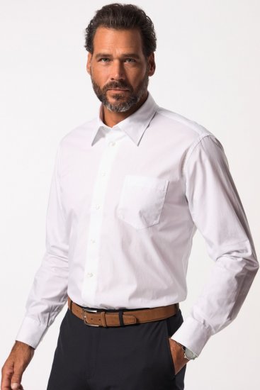 JP1880 703633 Camicia business manica lunga Bianco - Camicie - Camicie Taglie Forti Uomo