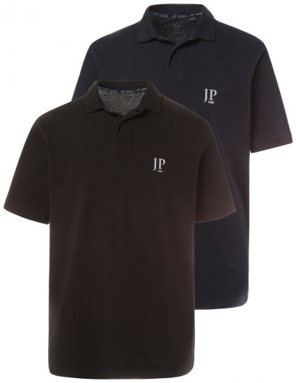 JP1880 704317 Polo confezione da 2 Nero/Blu scuro - Polo - Polo Uomo Taglie Forti
