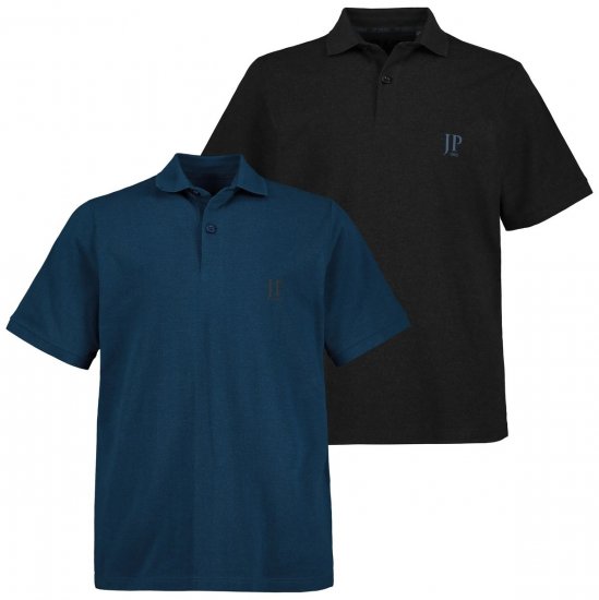 JP1880 704317 Polo confezione da 2 Blu medio - Polo - Polo Uomo Taglie Forti