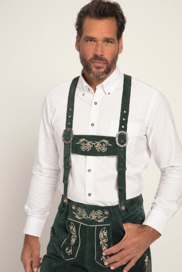 JP1880 Genuine Leather Traditional Lederhosen Shorts Green - JP1880 - JP1880 Abbigliamento Uomo Taglie Forti