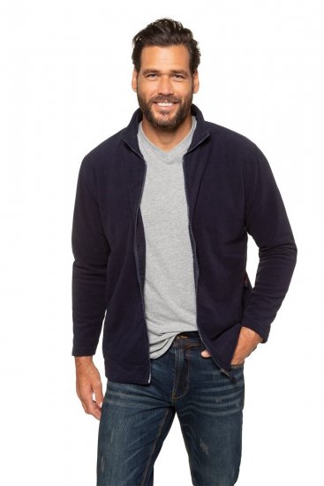 JP1880 705552 Giacca in pile con collo alto Blu scuro TALL - TALL giubbotti - Giacche TALL per uomo alto