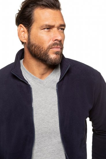 JP1880 705552 Giacca in pile con collo alto Blu scuro TALL - TALL giubbotti - Giacche TALL per uomo alto
