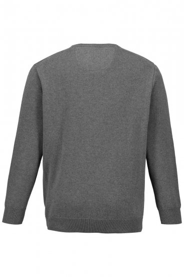 JP1880 708261 Maglione in maglia con girocollo Grigio melange - Felpe & felpe con cappuccio - Felpe & Felpe con Cappuccio Uomo Taglie Forti