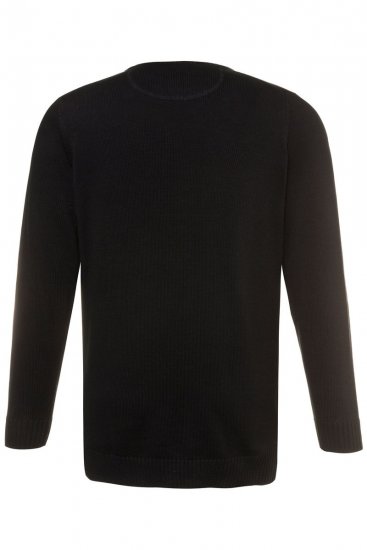 JP1880 708261 Maglione in maglia con girocollo Nero - Felpe & felpe con cappuccio - Felpe & Felpe con Cappuccio Uomo Taglie Forti