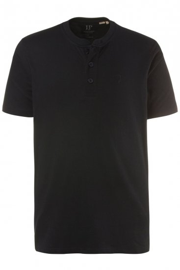 JP1880 708420 T-shirt Henley confezione da 2 Nero - Magliette - Magliette Uomo Taglie Forti