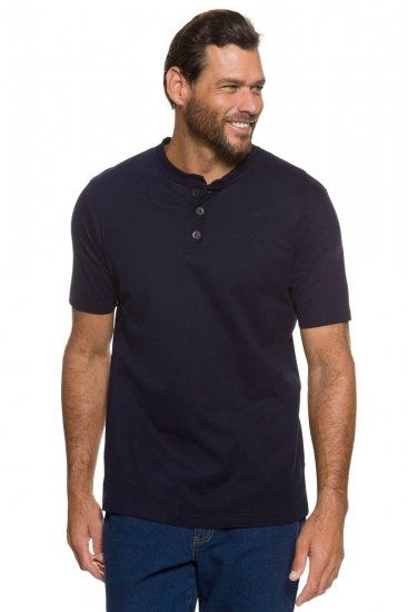 JP1880 708420 T-shirt Henley confezione da 2 Blu scuro - Magliette - Magliette Uomo Taglie Forti
