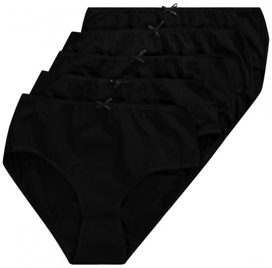 Ulla Popken 710201 Slip confezione da 5 Nero - Slip - 