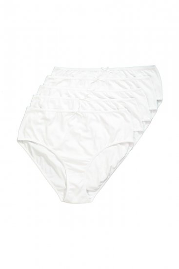 Ulla Popken 710201 Slip confezione da 5 Bianco - Slip - 